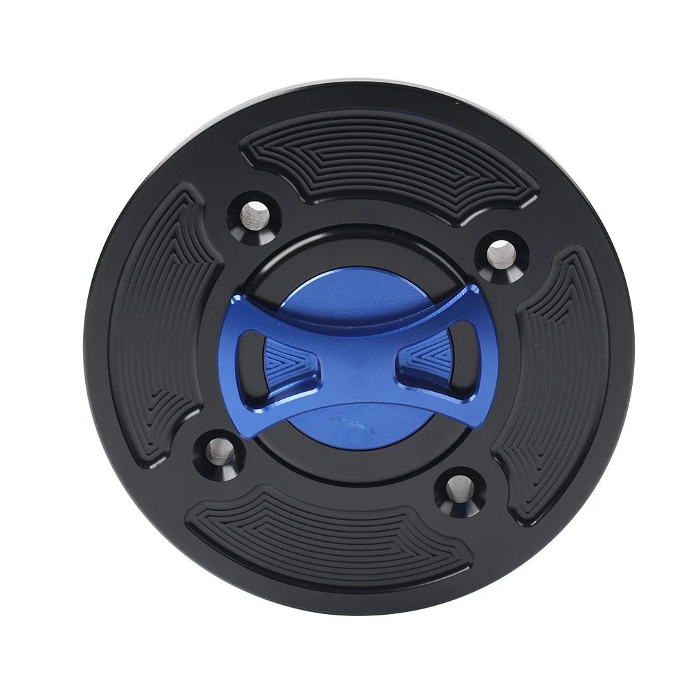 CNC Blue 4-Hole Gas Fuel Tank Cap Cover for DUCATI Panigale V4/S/R (2018-2021)