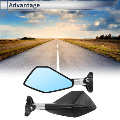 Mirrors / Rear View / Handlebar for M6 Motorcycle Black Silver Tone Aluminum