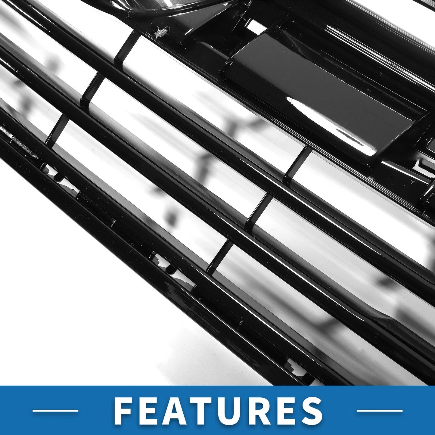 Front Hood Bumper Grille for Honda Odyssey (2018-2021) Chrome Silver Tone