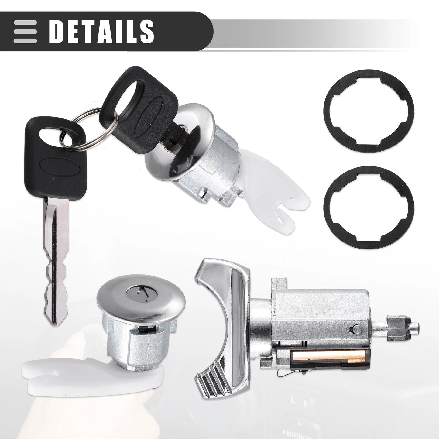 Ignition Switch Lock Cylinder Kit with 2 Keys for Ford F150 (2004-2008)