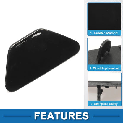Washer Nozzle Cover Cap Front Right for BMW 528i (2011-2016) Black