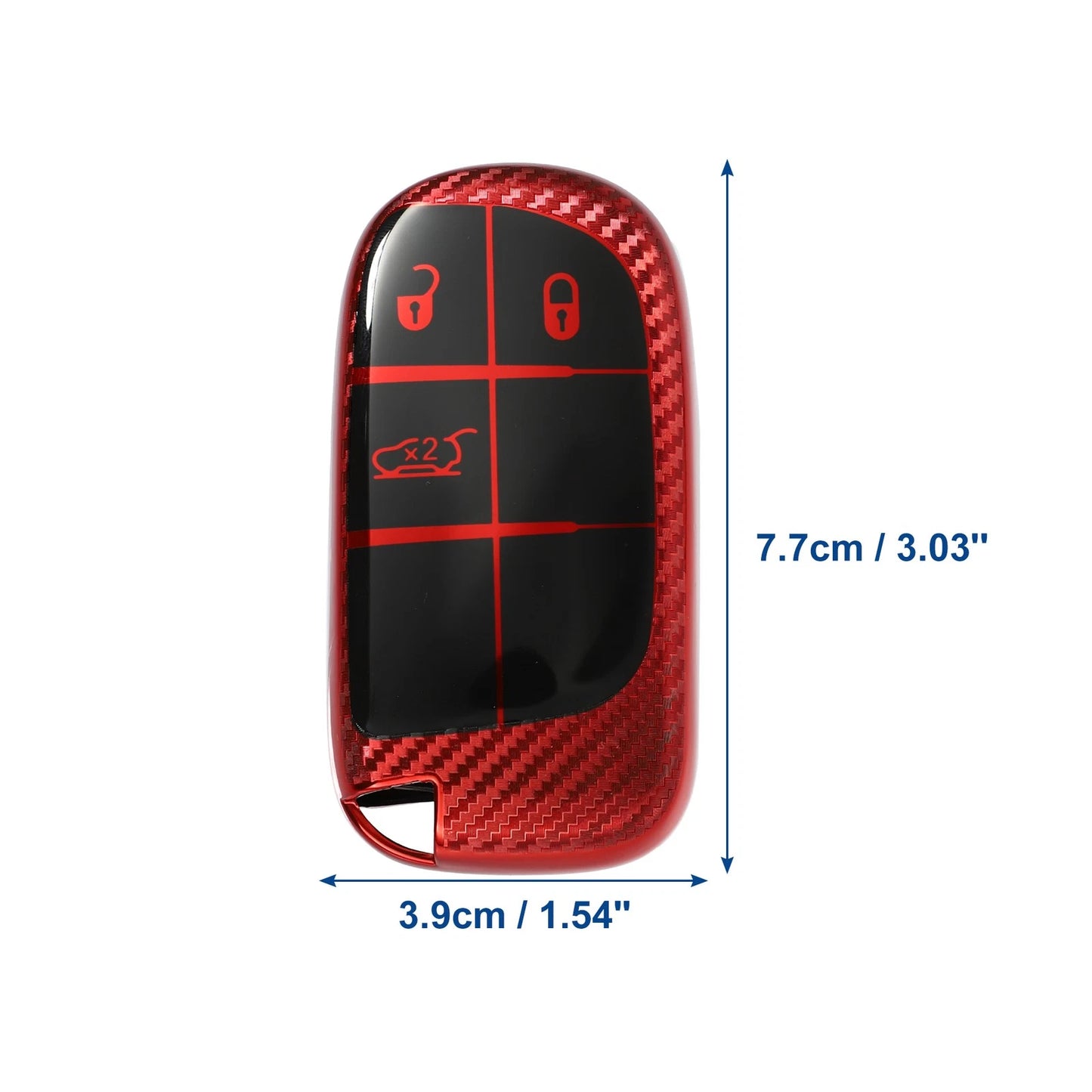 TPU 3 Button Keyless Entry Remote Cover for Dodge Charger Hellcat