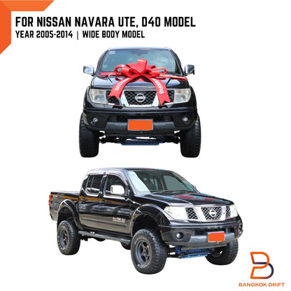 Black Fender Flare Arch for Nissan Navara D40 Widebody 4-Door Dual Cab