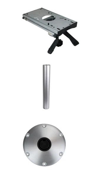 Boat Pedestal Combo Floor Plug + Post + 360° Seat Swivel for All Boats