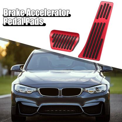 Red Brake Gas Accelerator Pedal Covers Kit for BMW X3 X4 X5 X6 X7 (2011-2023)
