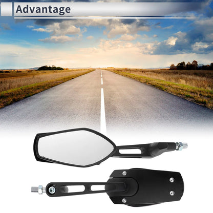 M8/M10 Rear View Mirror Handlebar Mirrors Black Aluminum Plastic for Motorcycle