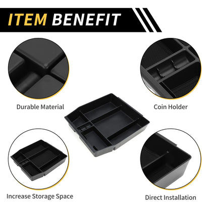 Center Console Organizer Insert Tray for Ford F150 (2021-2024) Black