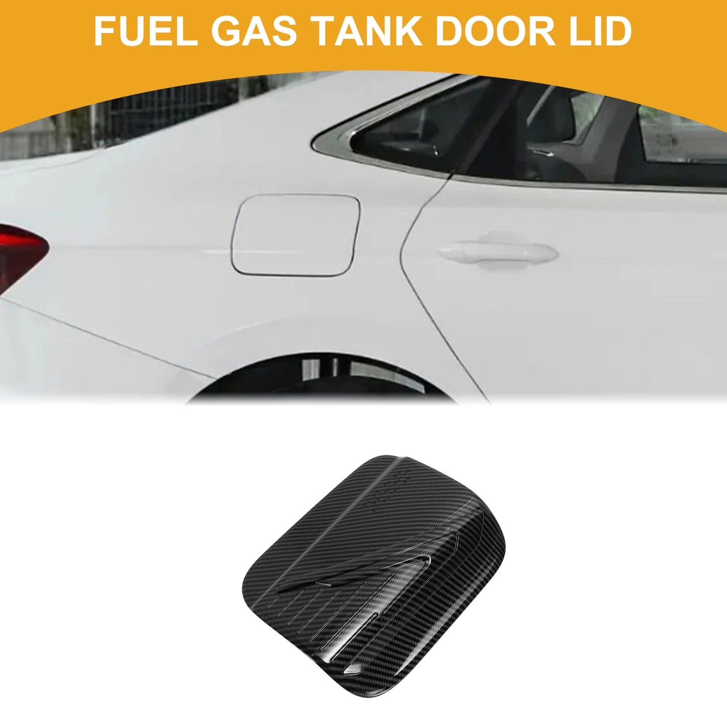 Fuel Tank Door Cap for Toyota Camry 2025 Gas Tank Flap Carbon Fiber Black
