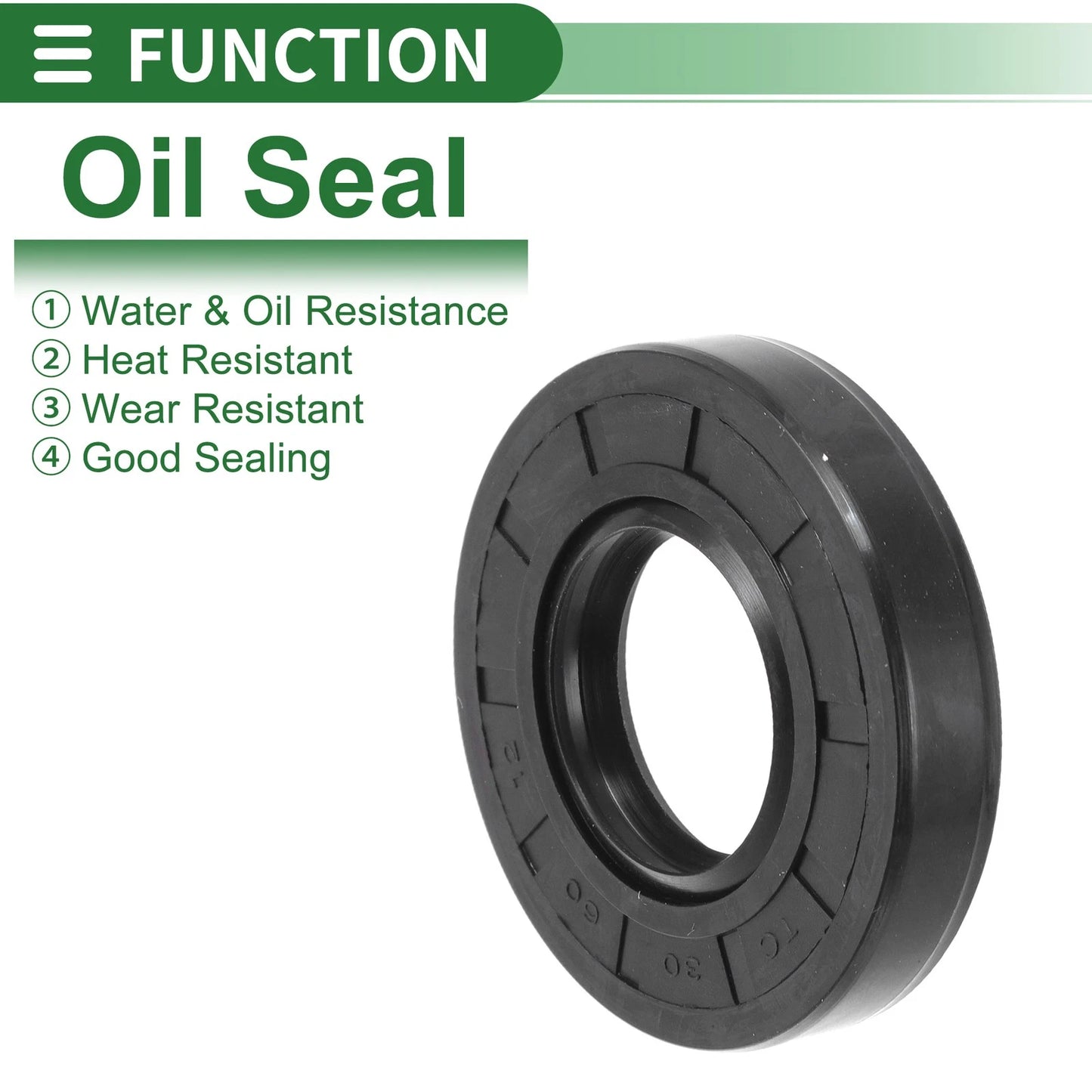 Oil Seal 30x60x12mm NBR Black 5 Pcs