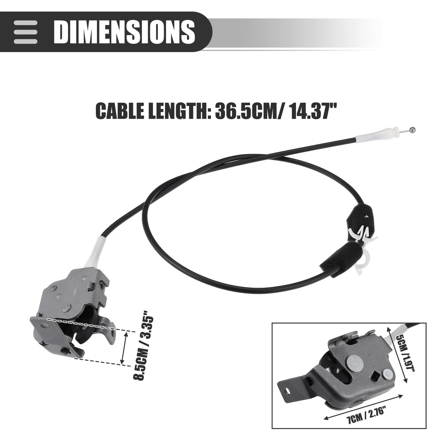 Rear Door Upper Latch Cable Assembly for Ford E250 E350 E450 (2008-2014)