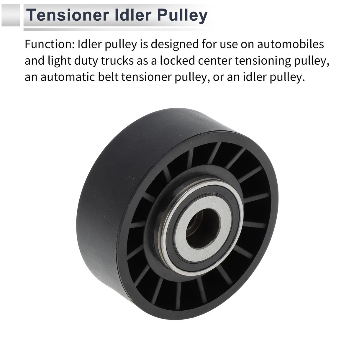 Drive Belt Idler Pulley for Mercedes-Benz C-Class (1995-2002) Black 1 x Pc