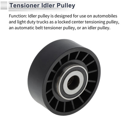 Drive Belt Idler Pulley for Mercedes-Benz C-Class (1995-2002) Black 1 x Pc
