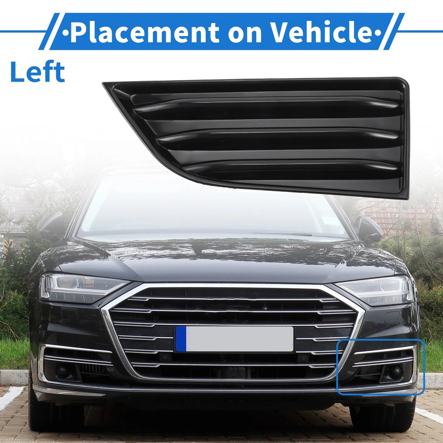 1 Pc Front Left Fog Light Grill for Chevrolet Traverse (2022-2023)