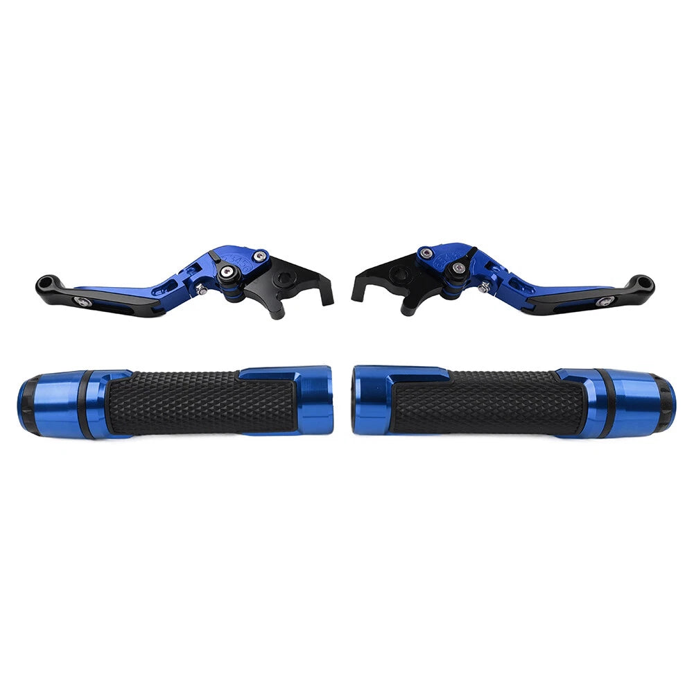 Blue Extendable Brake Clutch Lever Grip Set for BMW S1000R S1000RR (2010-2023)