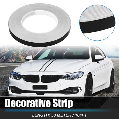 0.5" Width 164ft Length Decorative Strips Waterproof Black for Car Motorcycle