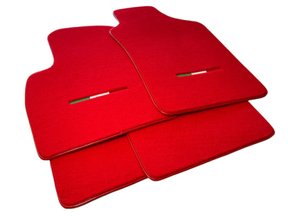 Premium Red Tailored Floor Mats for Fiat 500 (2008-2019)