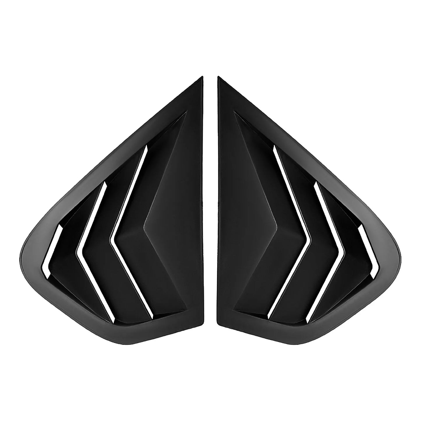 2 x Gloss Black Rear Side Window Louvers for BMW X6 E71 E72 (2008-2014)