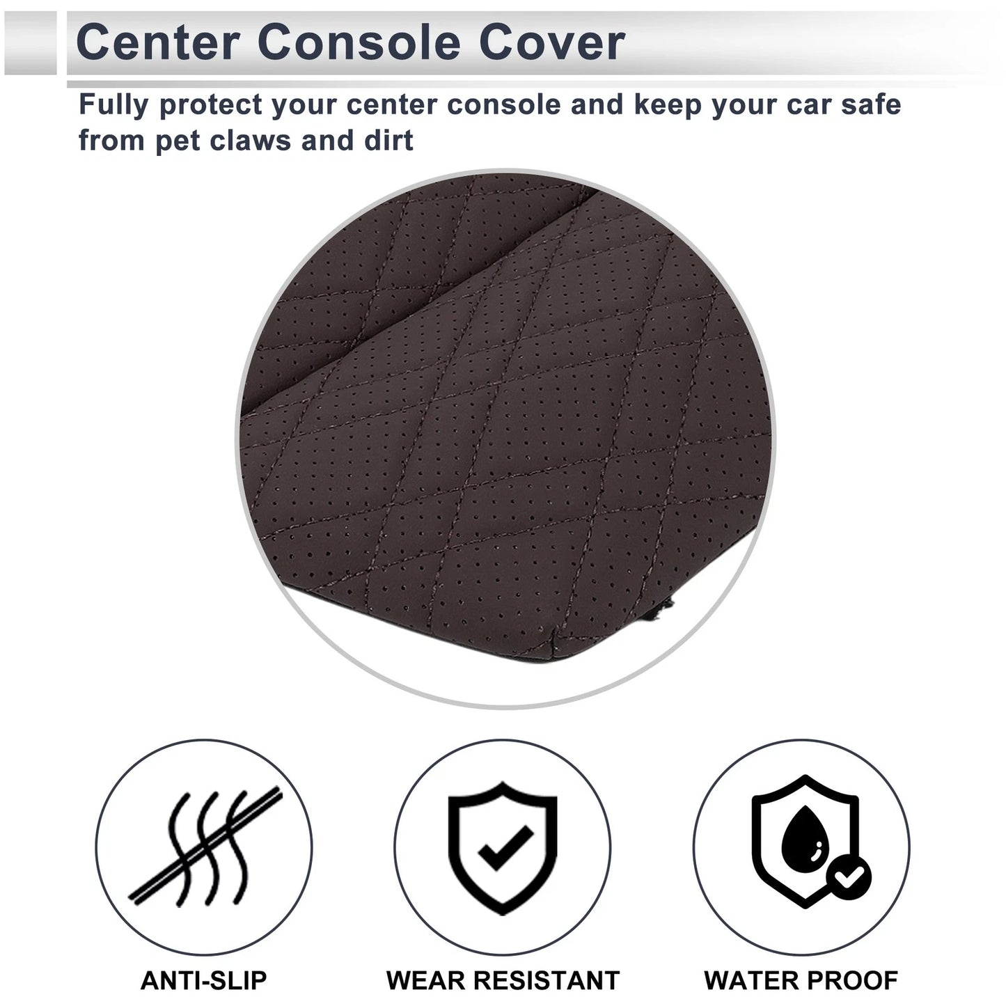 Center Console Cover for BMW 5 Series G30 2018-2023 Dark Brown 1 x Set