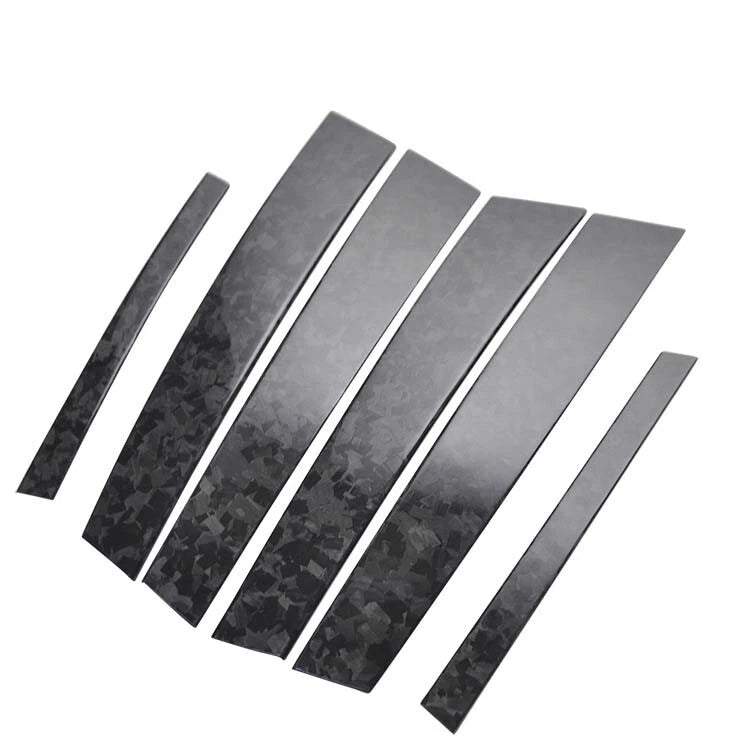 Real Carbon Fiber Door B Pillar Cover Trim fit For Alfa Romeo Stelvio 2016-2019