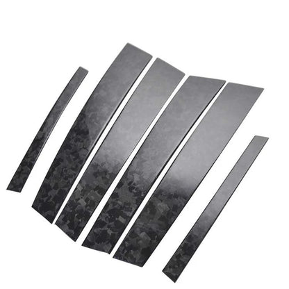 Real Carbon Fiber Door B Pillar Cover Trim fit For Alfa Romeo Stelvio 2016-2019