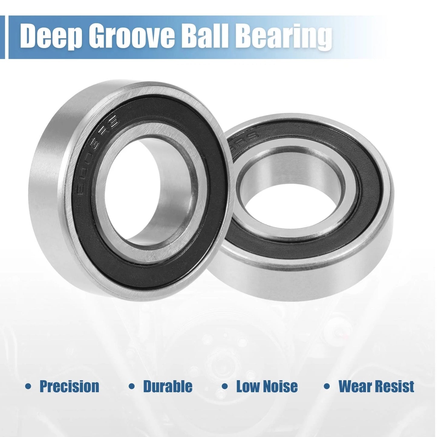 4pcs Deep Groove Ball Bearing 17x35x10mm Sealed Chrome Bearing for Vehicles