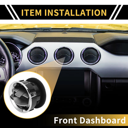 Dash AC Heater Air Vent for Ford F150 2009-2014 Center A/C Outlet Titanium Tone