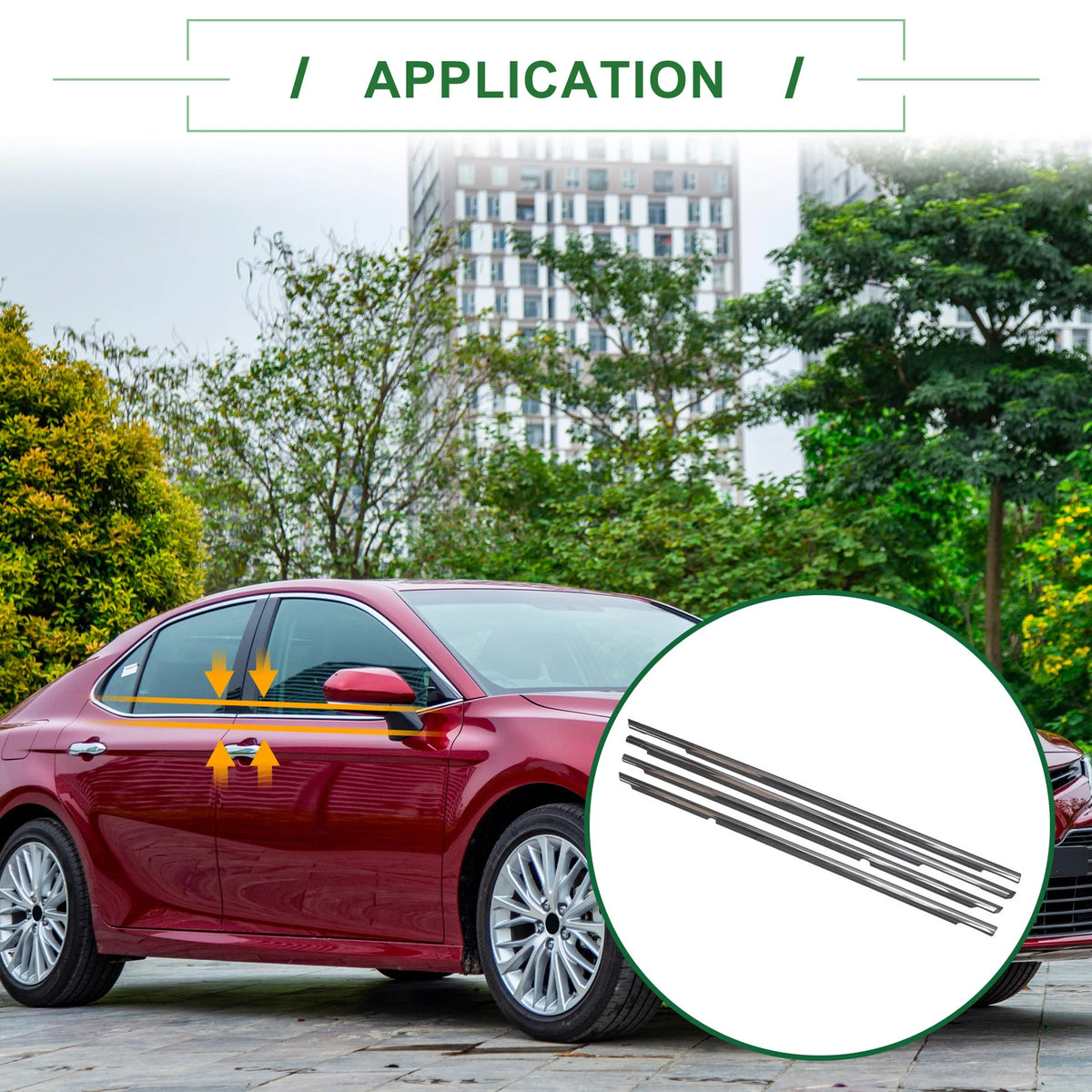4pcs Weatherstrip Window Seal for Toyota Camry (2002-2006)