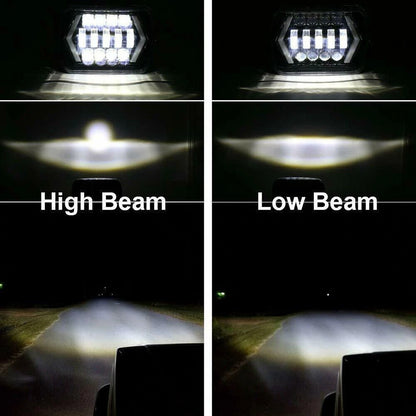 2 x 7x6" LED Headlights Hi-Lo Beam Halo DRL for Toyota AE86 (1983-1987)