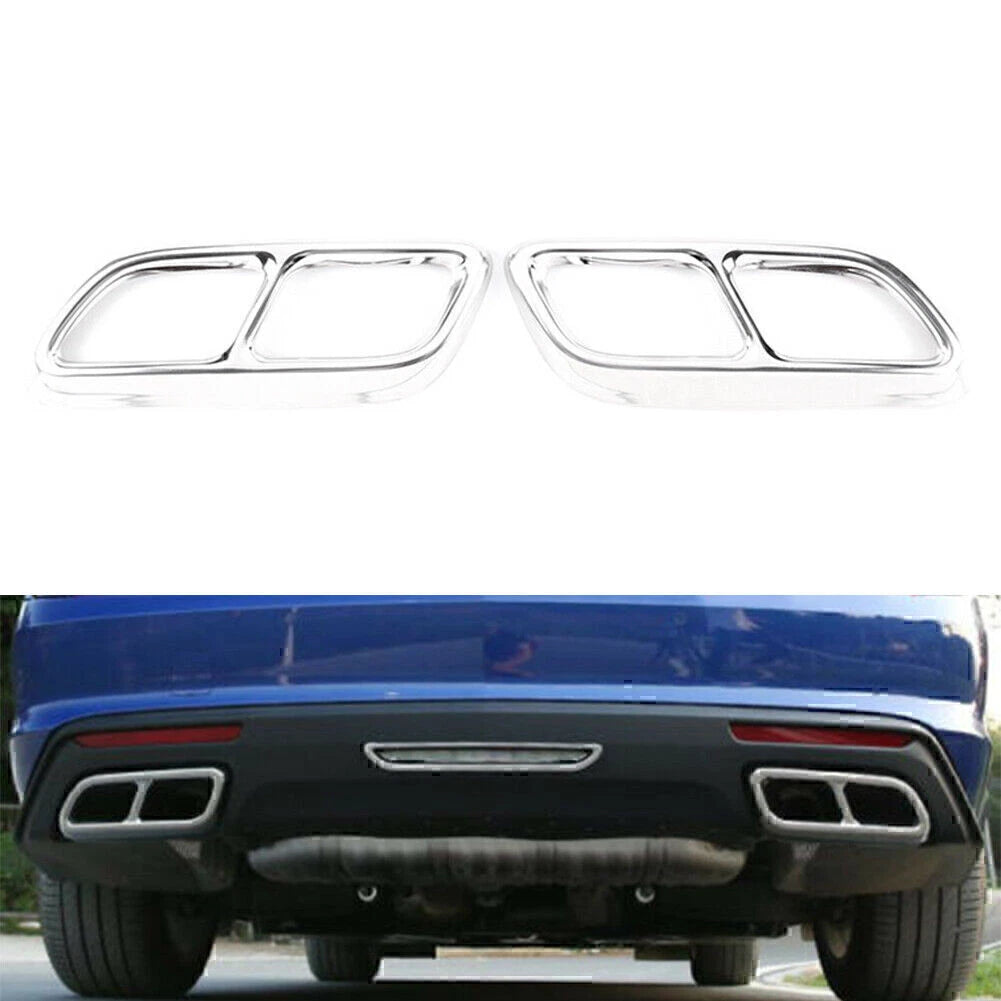 Stainless Steel Rear Exhaust Muffler Pipe Cover Trim for Cadillac CT5 (2020-2023)