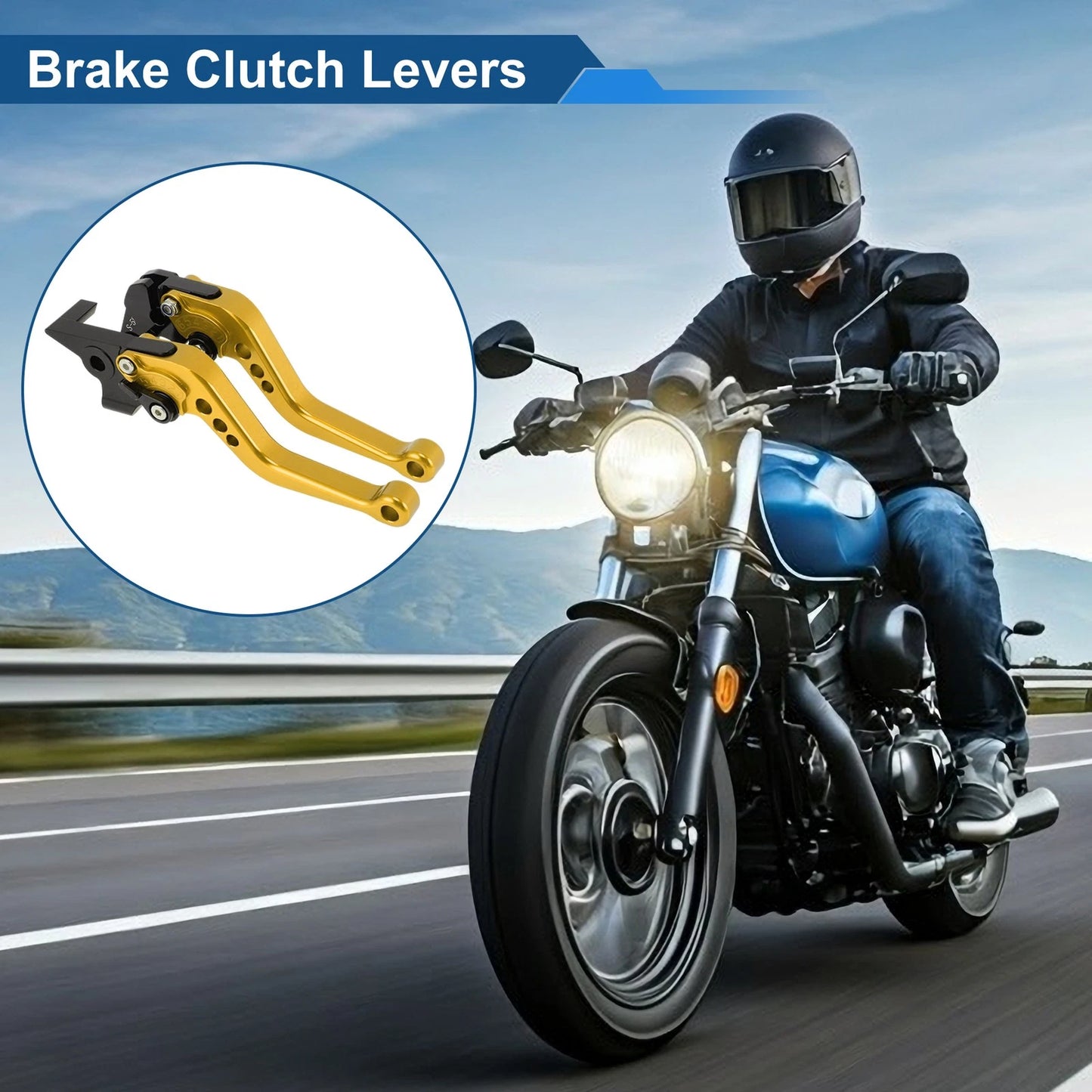 Brake Clutch Levers Gold Tone for Yamaha MT-10/FZ-10 (2017–2021)