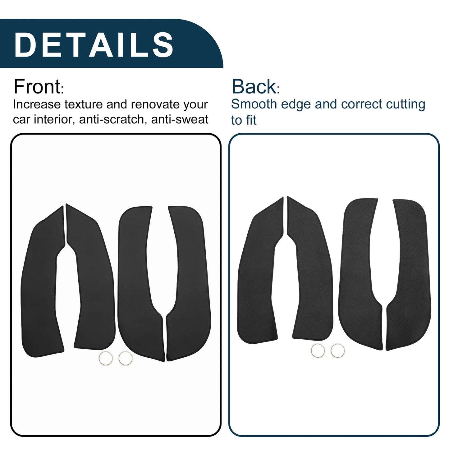 Car Door Leather Anti Kick Pad Sticker for BMW 6 Series Gran Turismo (2018-2023)