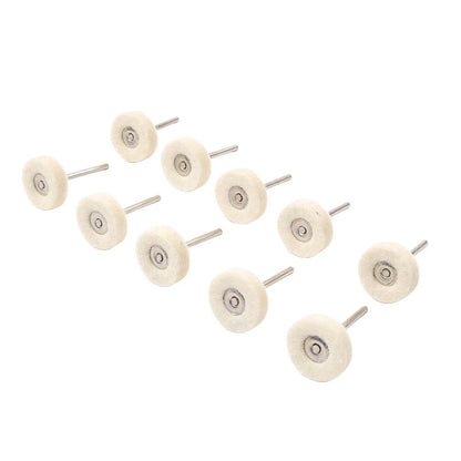 10 x Wool Felt Polishing Buffing Wheel Discs for Rotary Tool 3mm Shank
