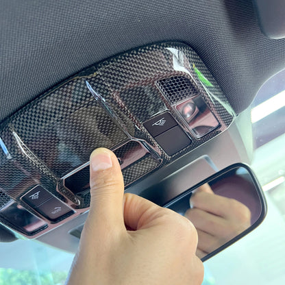 Roof Reading Light Cover for Porsche 911 992 (2019-2024) Gloss Carbon Fiber