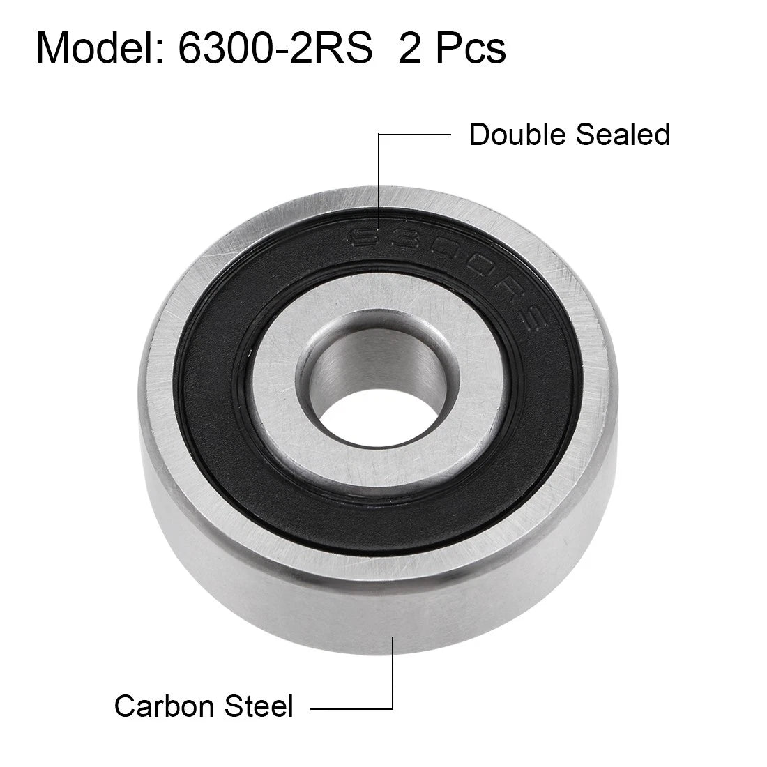 Deep Groove Ball Bearings Z2 10x35x11mm Double Sealed Carbon Steel 4pcs