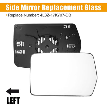 Heated Driver Left Side Mirror Glass for Ford F-150