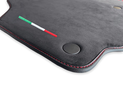 Black Alcantara Leather Floor Mats for Ferrari 458 Spider (2010-2015)
