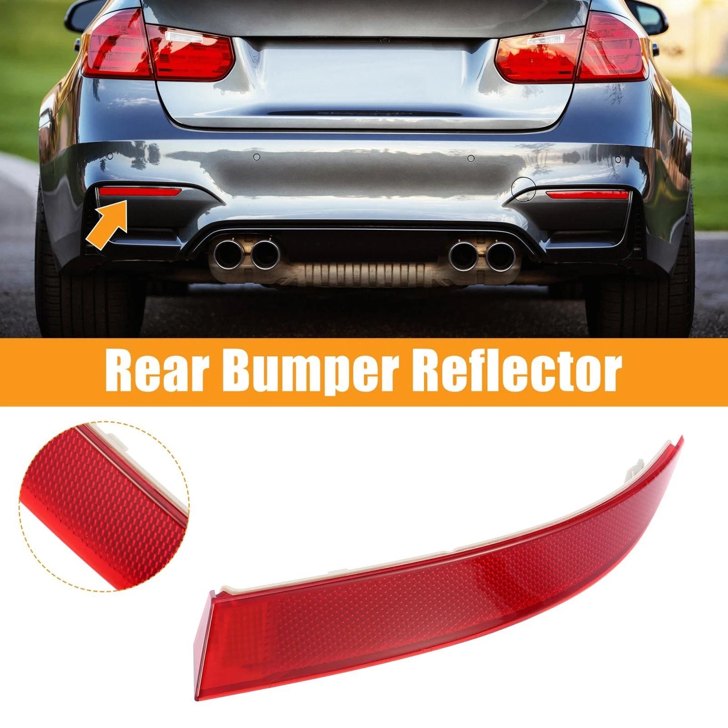 Rear Bumper Reflector Strip Cover Right Side for BMW X5 (2011 - 2013)