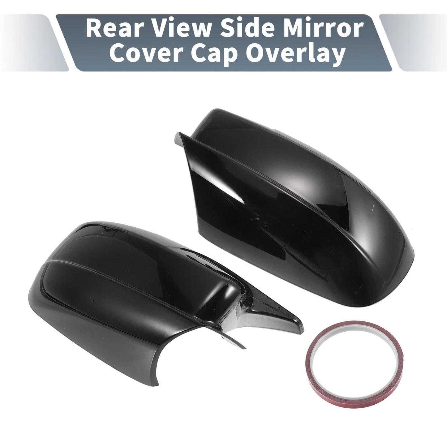 Rearview Mirror Cover Overlay Gloss Black for Dodge Charger (2011-2021)