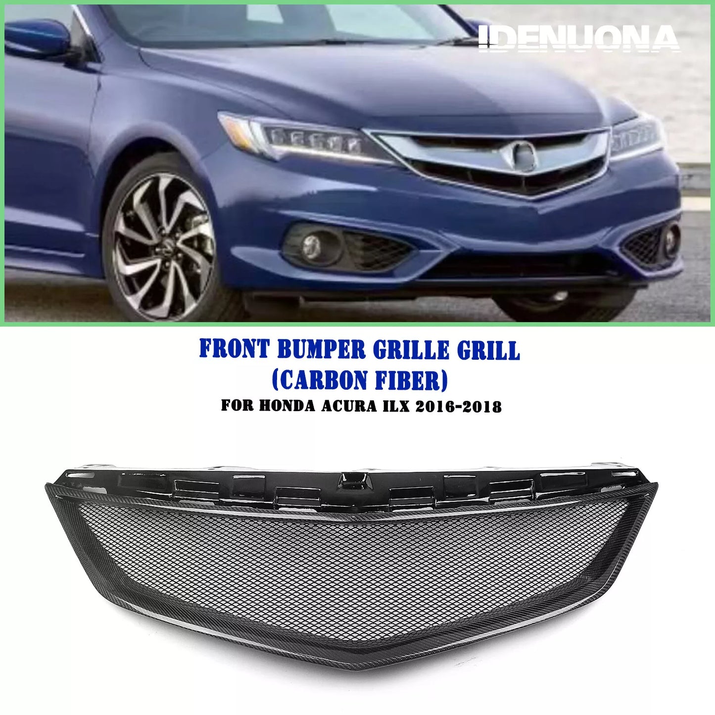 Front Bumper Grille Mesh for Acura ILX (2016-2018)