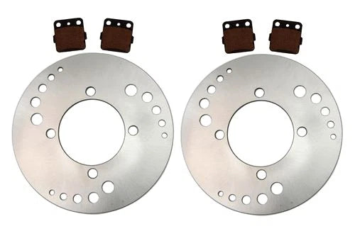 2 x Front Disc Rotors & SemiMetallic Pads for Honda Rancher 420 (2007–2013)