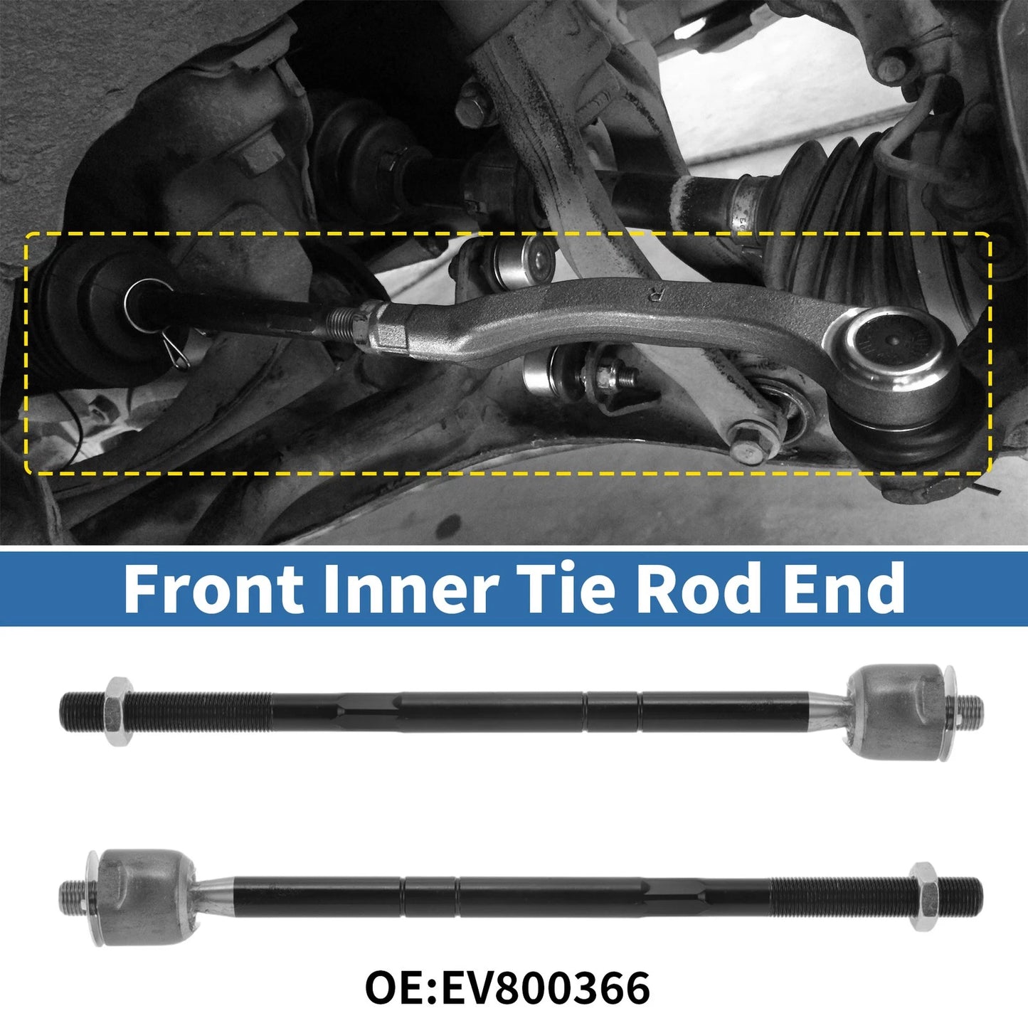 2 x Front Inner Tie Rod End Links for Mazda Tribute (2008–2009)