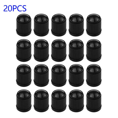 20 x Car Tyre Valve Black Bike Tyre Plastic Cap Dome Shape Dust Valve