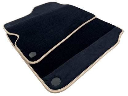 AutoWin Floor Mats for Ferrari California with Alcantara, Beige Trim