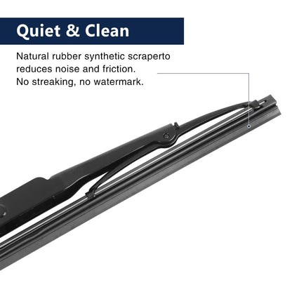 Rear Windshield Wiper Blade Arm Set 11 Inch for Jeep Patriot (2007-2016)