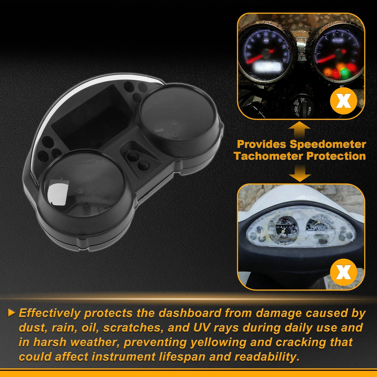 Speedometer Gauge Cover / Plastic / for Kawasaki Ninja ZX14R (2006–2011)