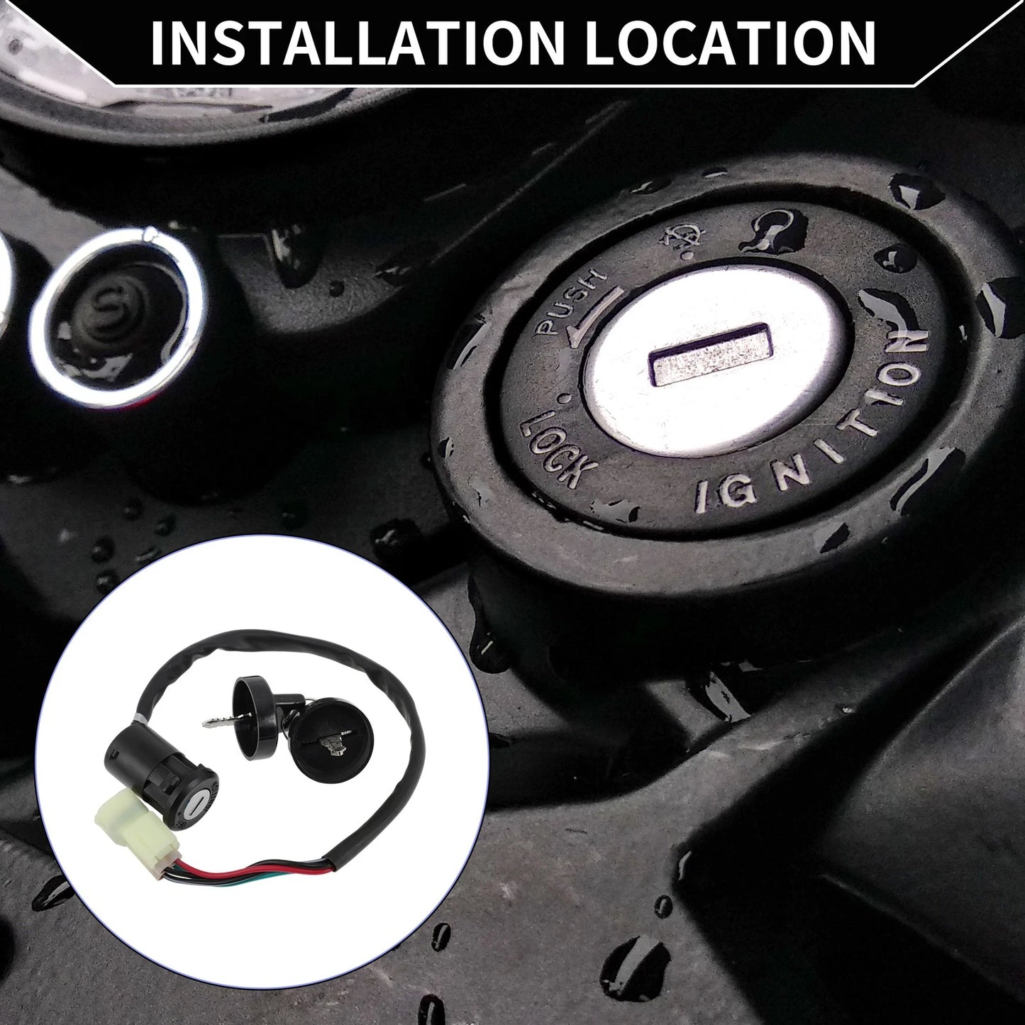 Ignition Key Switch 1 Set for Kawasaki KFX50 (2007–2023)