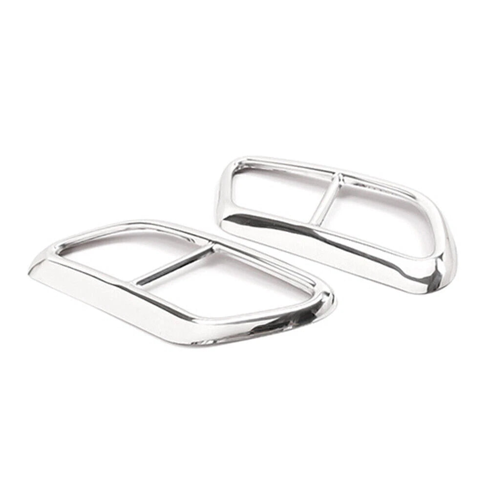 2 x Rear Exhaust Muffler Tail Pipe Covers for Volvo V90 S90 (2016-2020)