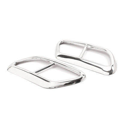 2 x Rear Exhaust Muffler Tail Pipe Covers for Volvo V90 S90 (2016-2020)