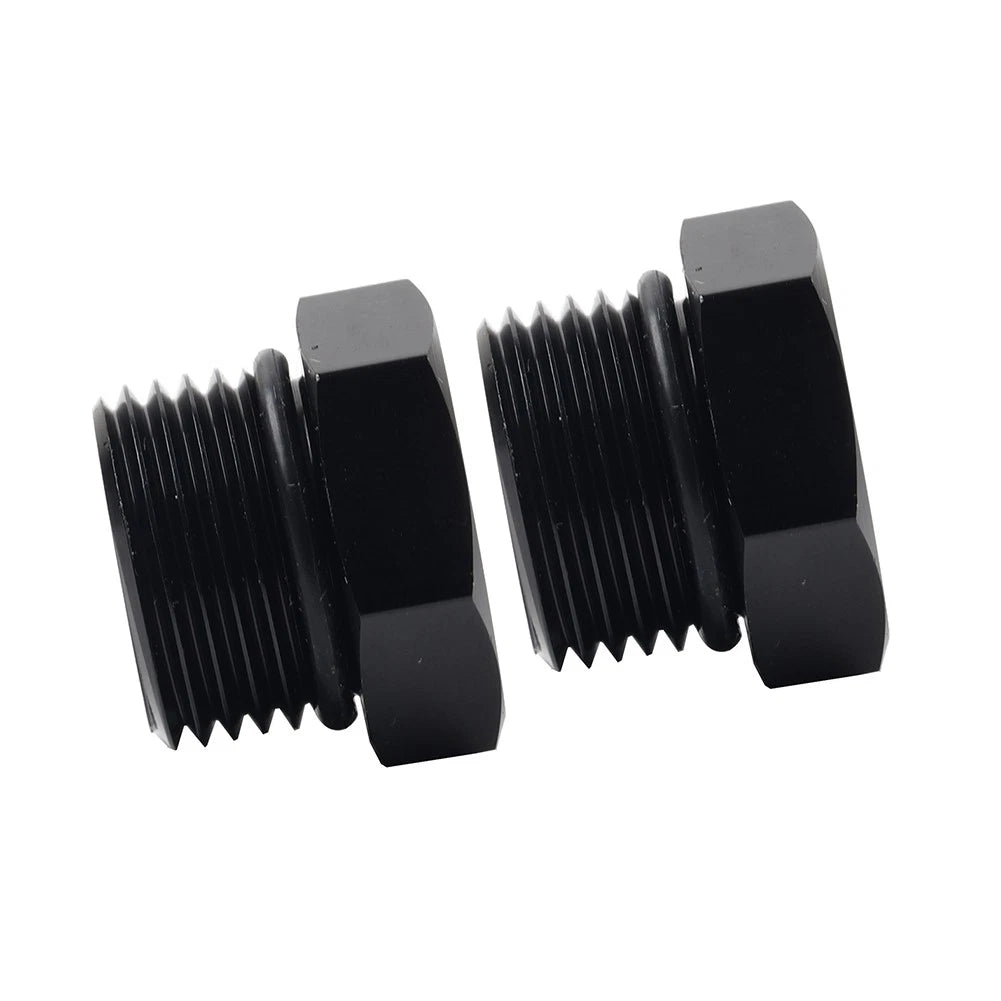 2 x Aluminum 8AN Block Off Cap ORB Plug Male Fitting Adapters for Universal