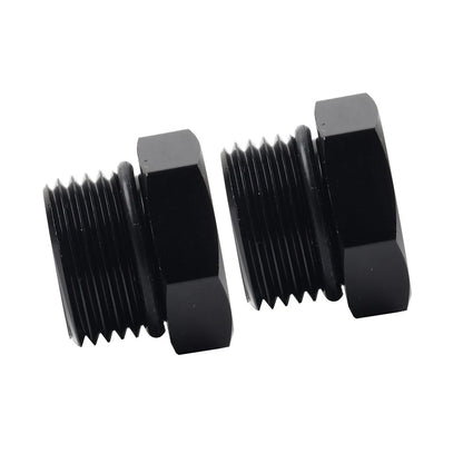 2 x Aluminum 8AN Block Off Cap ORB Plug Male Fitting Adapters for Universal